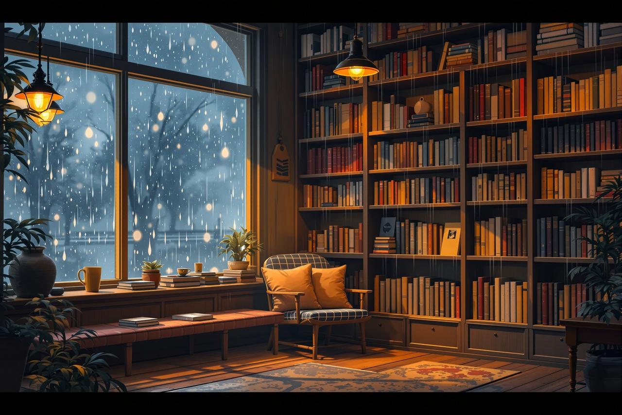 AI漫改短剧作品 - 雨天的老书店